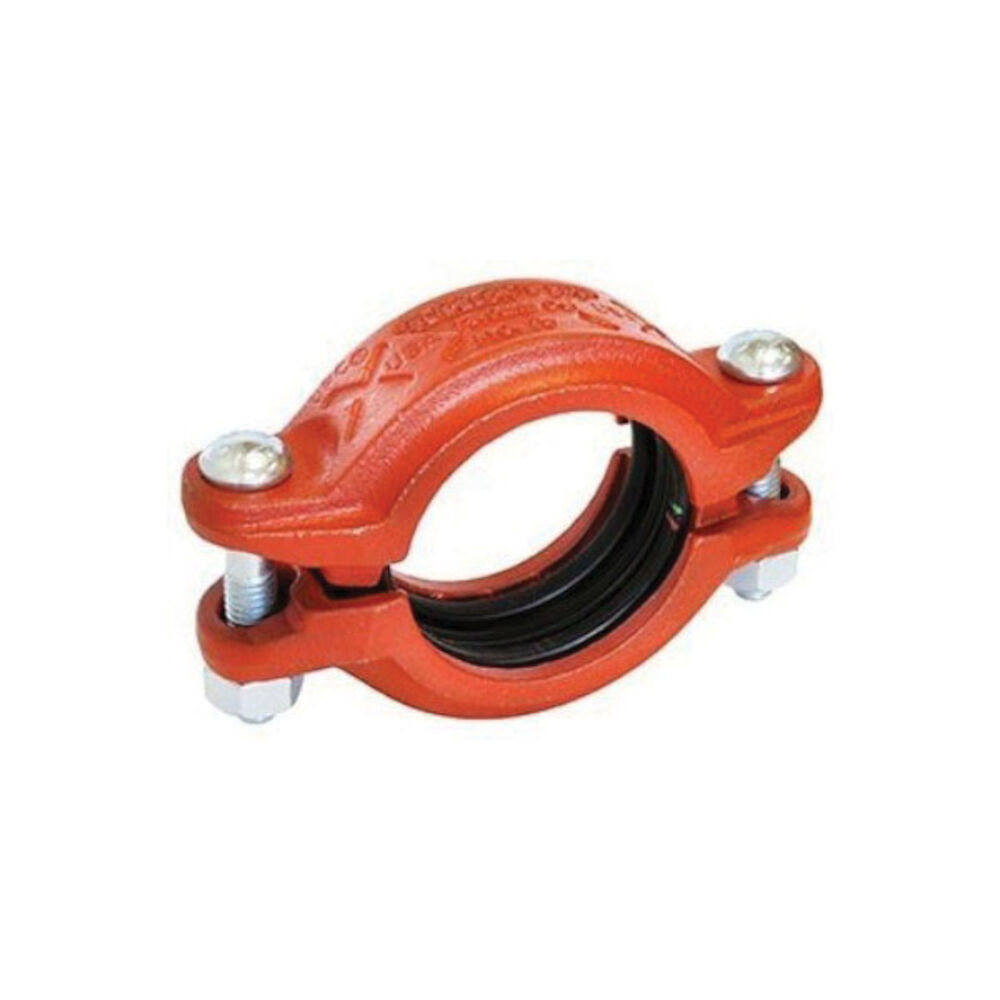 Gruvlok® SlideLOK® 0390010064 FIG 74 Coupling, 4", Grooved, Ductile Iron, Rust Inhibiting Orange Painted