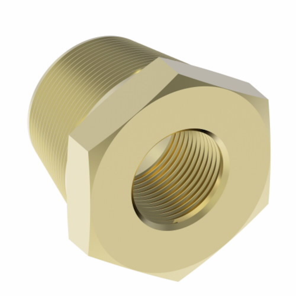 Eaton 3220X8X4 Pipe Bushing, 1/2" Male x 1/4" Female, MNPTF x FNPTF, Brass