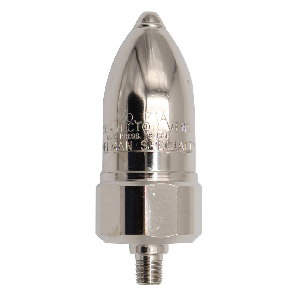 Bell & Gossett Hoffman Specialty® 401470 Straight Shank Non-Vacuum Air Valve, 1/8" Nominal, NPT Connection, 11 psig Working
