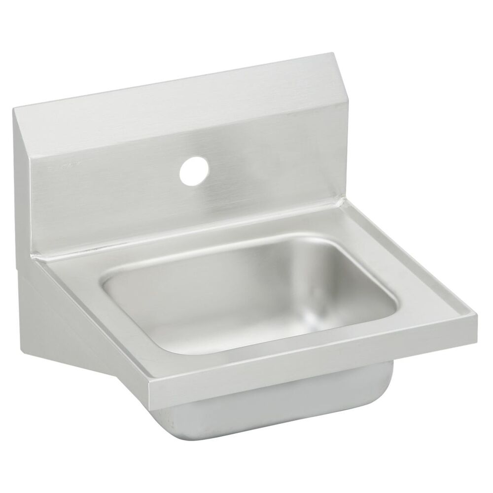 CHS17161 Elkay 16-3/4" Handwash Sink, 1 Faucet Hole, Single Bowl, Wall Mount, Stainless Steel, Buffed Satin