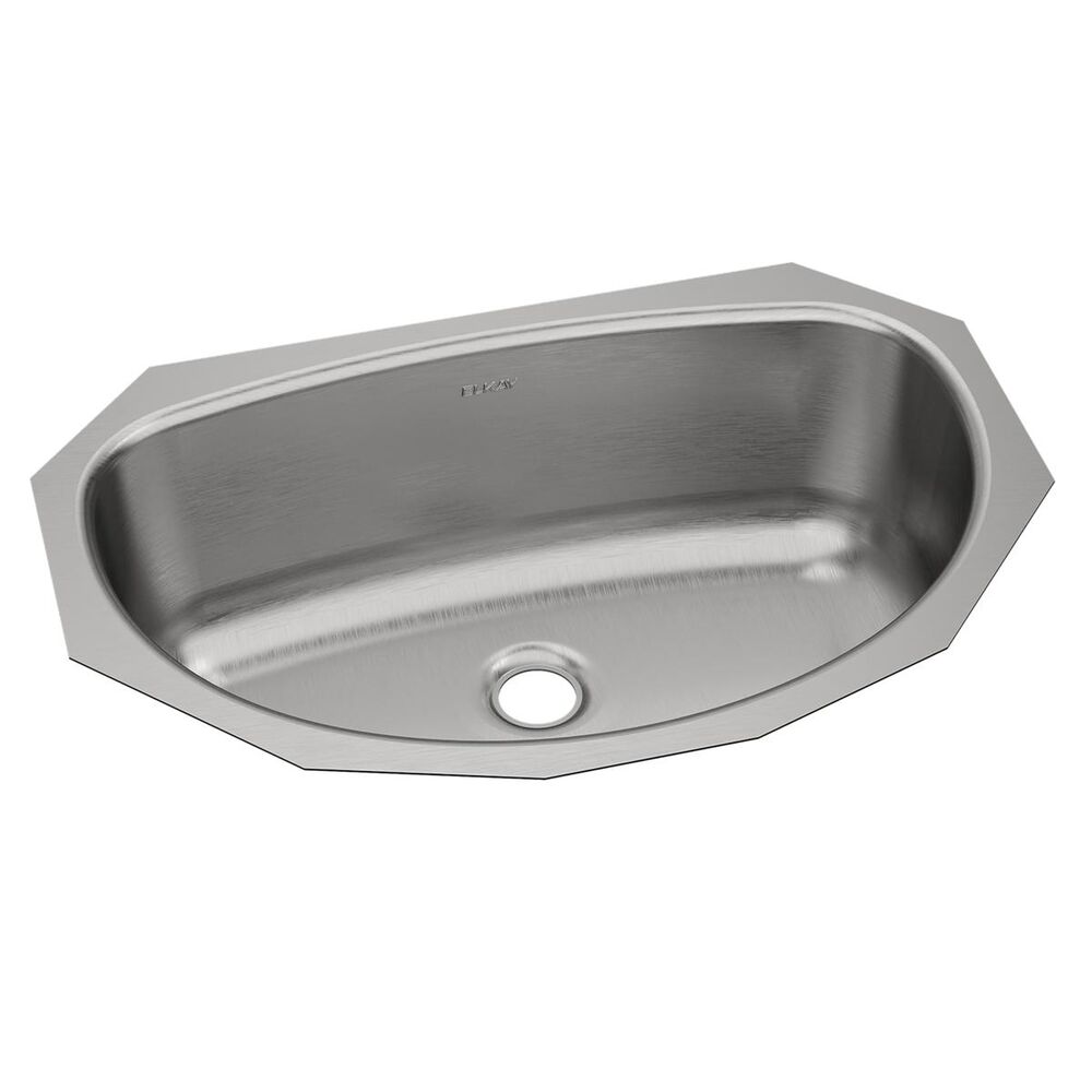 ELUH1811 Elkay 19-1/2"x 13-5/16"x 6-1/4" Asana Undermount Bathroom Sink, Rectangular, 0 Faucet Holes, Single Bowl, Stainless Steel, Lustrous Satin