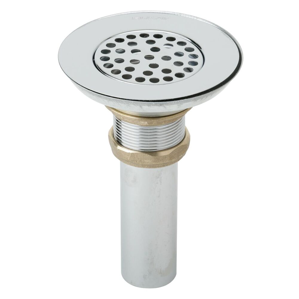 LK18B Elkay 3-1/2" Sink Drain with Grid Strainer and Tailpiece, 304 Stainless Steel Body, Polished