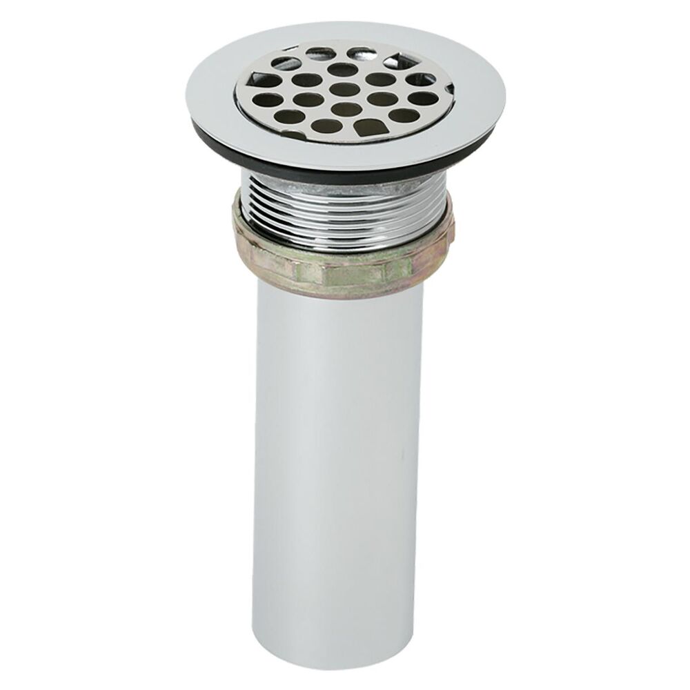 LK8 Elkay 2" Sink Drain Fitting w/ Grid Strainer and Tailpiece, 304 Stainless Steel, Polished