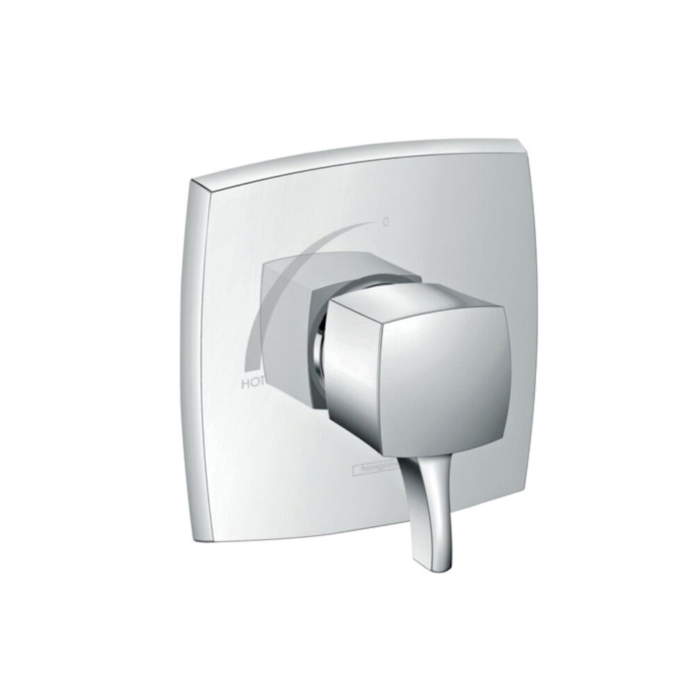 Hansgrohe 15769001 Ecostat Classic Square Pressure Balance Trim, 6-3/8" Wx3 to 3-5/8" D x 6-3/8" H Trim, Chrome Plated, Domestic
