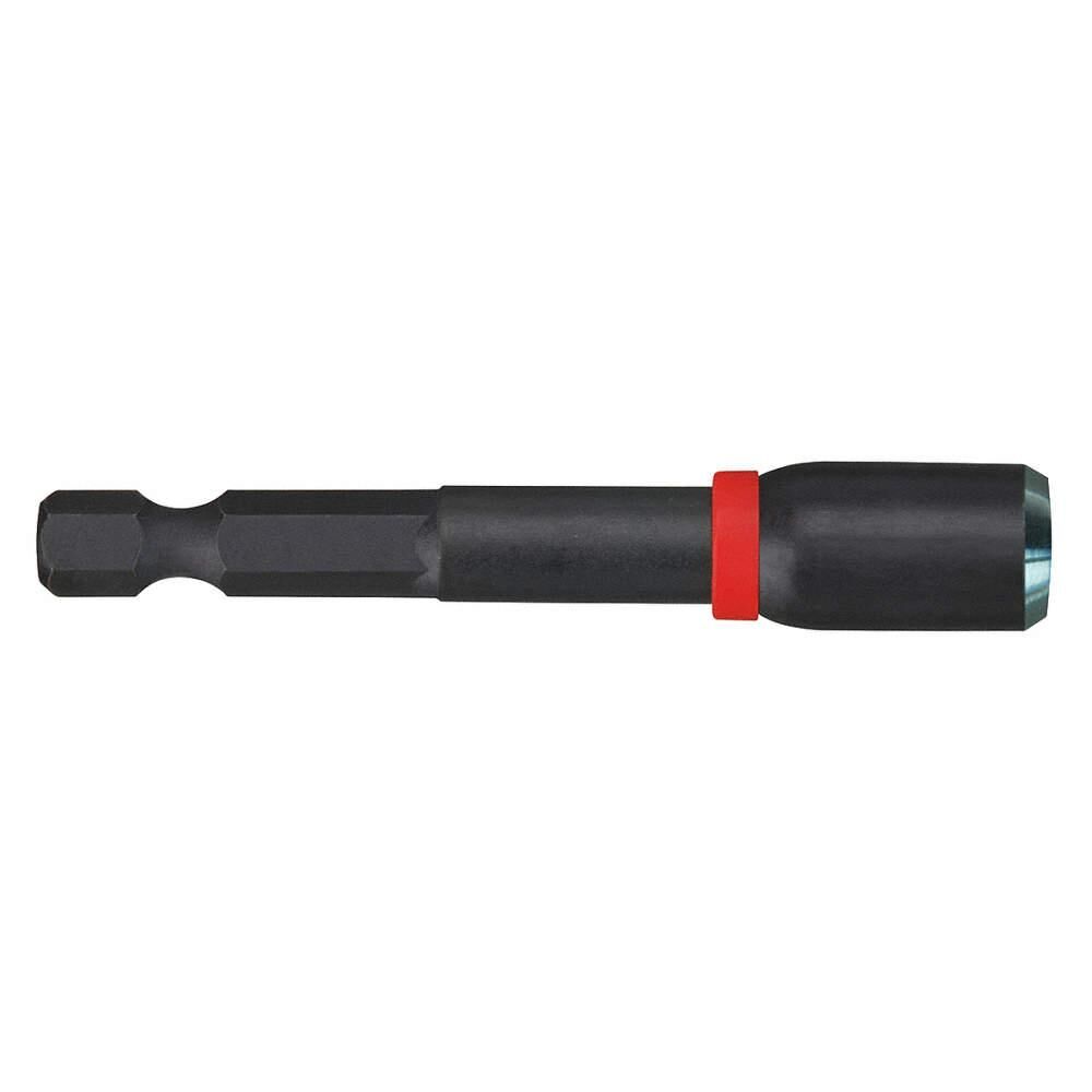 Milwaukee® Tool SHOCKWAVE™ Impact Duty™ 49-66-0532 Magnetic Impact Nut Driver, 1/4" Chamfered Edge Point, 2-9/16" OAL, 1/4 in, Steel