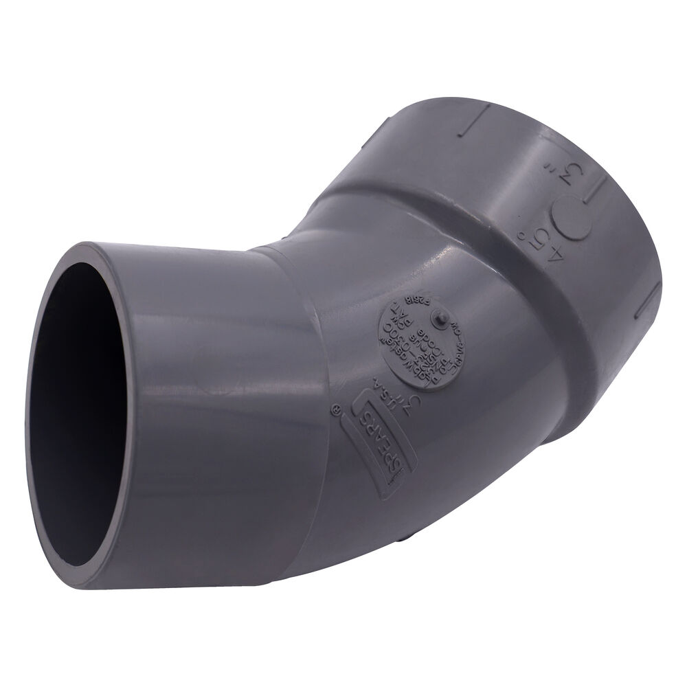 P323-020C 2 LabWaste® 45 deg Street Elbow, HubxSpigot, CPVC, Molded