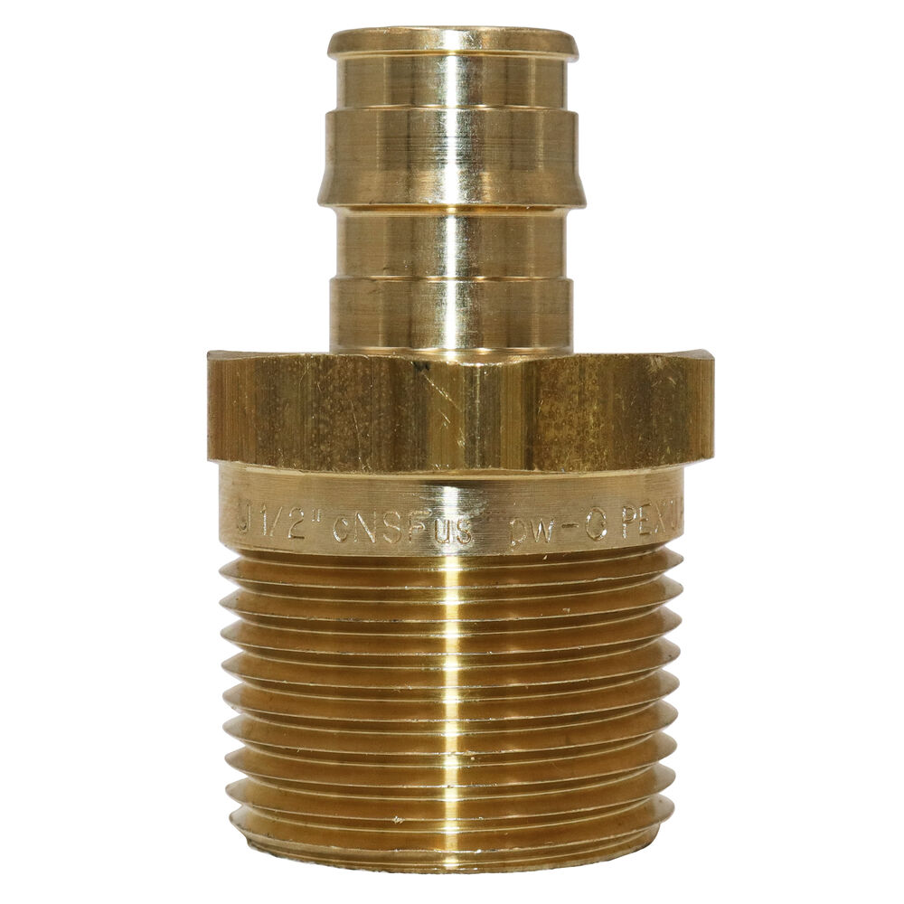 Uponor ProPEX® LF4525075 Male Adapter, 1/2x3/4" F1960 Cold Expansion PEX x MNPT, Brass