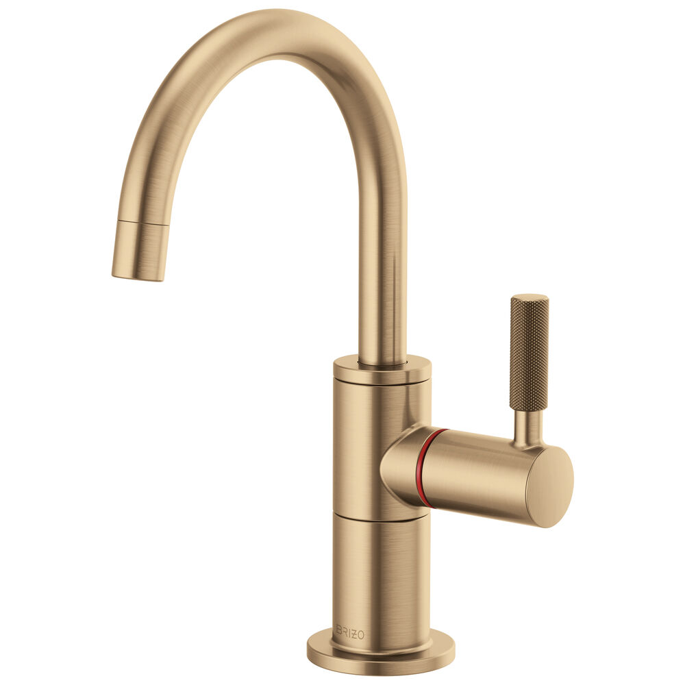 Brizo® 61343LF-H-GL Litze® Instant Hot Faucet, 1 gpm at 60 psi Flow Rate, 1 Handle, Luxe Gold