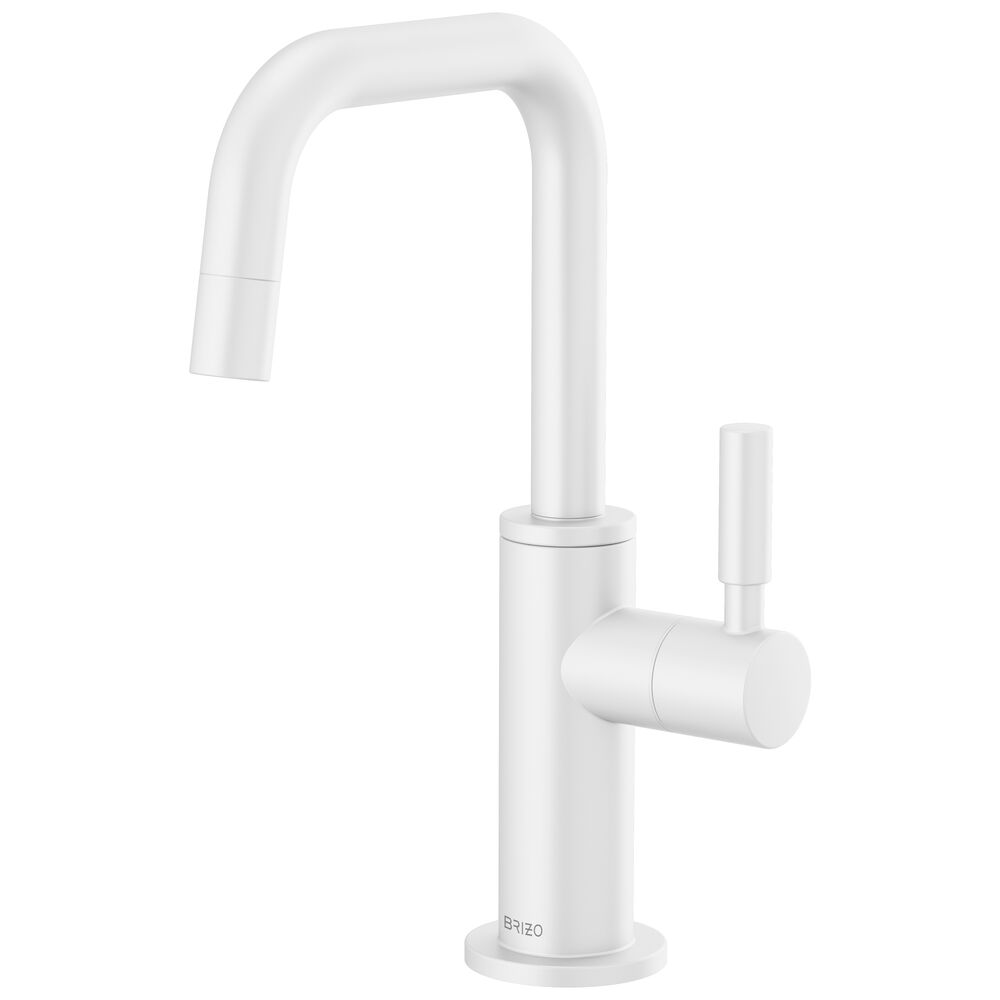 Brizo® 61365LF-C-MW Solna® Integrated Faucet with Arc Spout, 1.5 gpm Flow Rate, Matte White