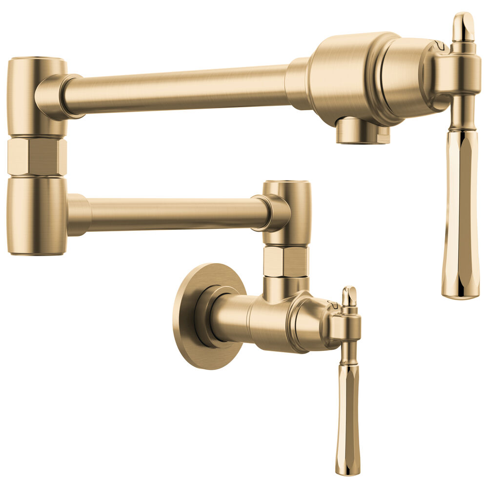 Brizo The Tulham™ Kitchen Collection by Brizo® Wall Mount Pot Filler, Luxe Gold / Polished Gold