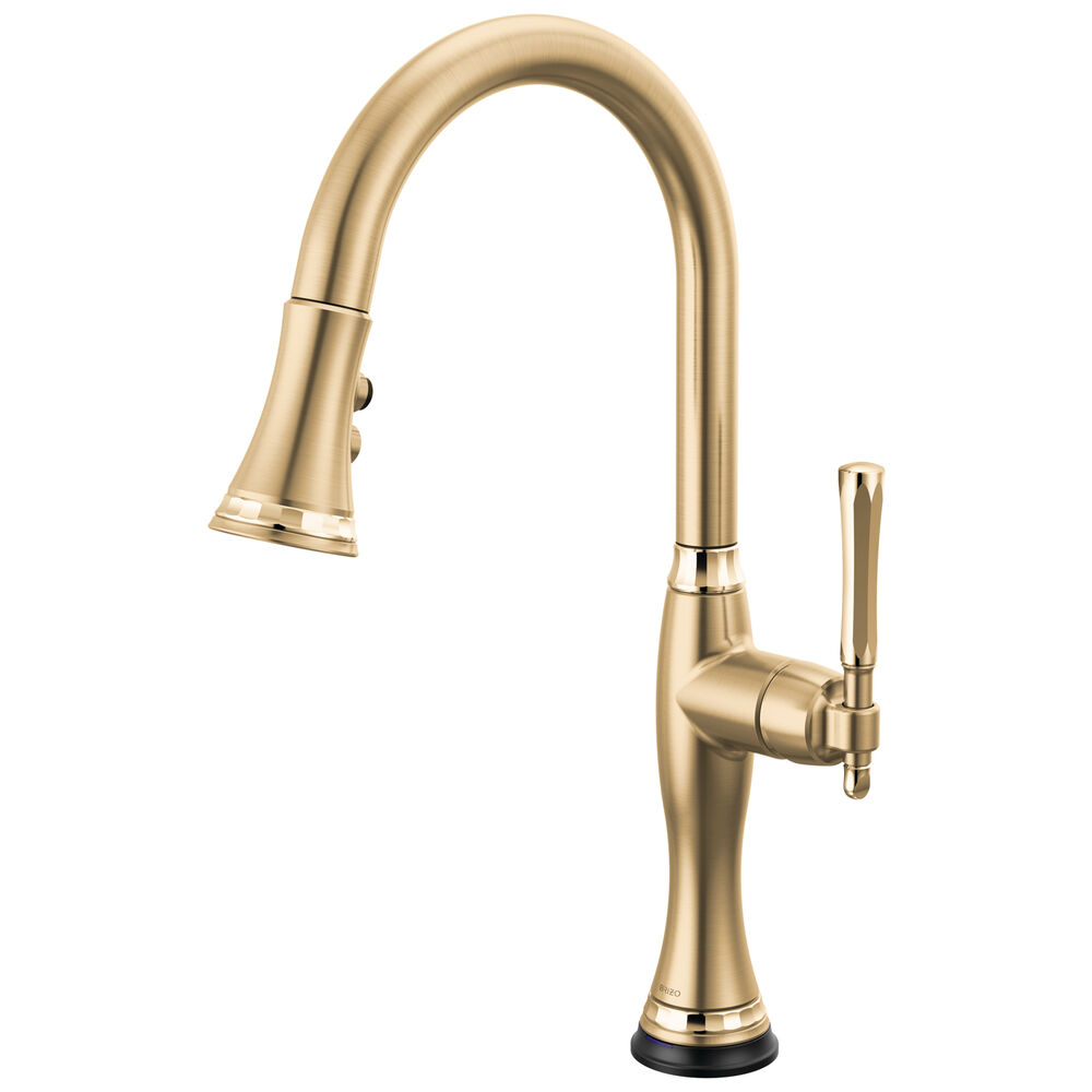 64058LF-GLPG Tulham™ SmartTouch® Pull-Down Kitchen Faucet, Brilliance® Luxe Gold® / Brilliance® Polished Gold