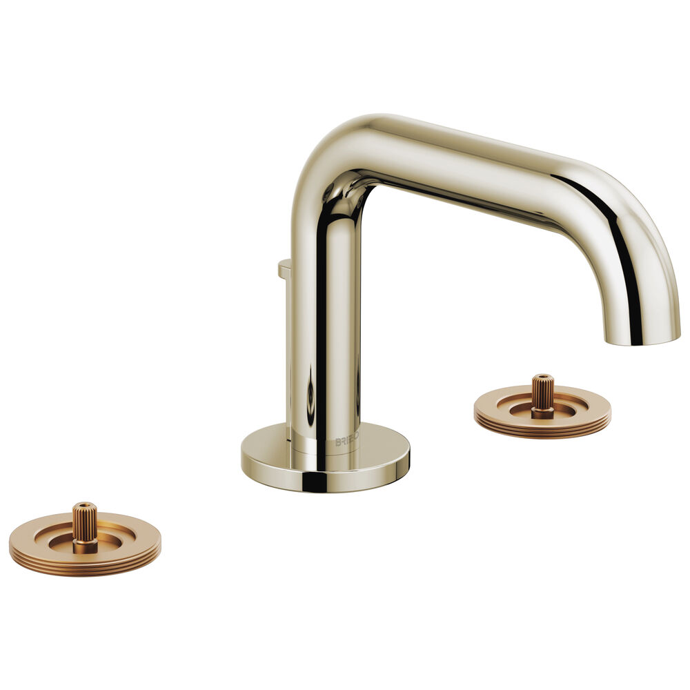 Brizo® 65334LF-PNLHP Litze® 2-Handle Widespread Lavatory Faucet w/ Metal Pop-Up Drain, 1.5 gpm, 6 to 16" Center, Polished Nickel