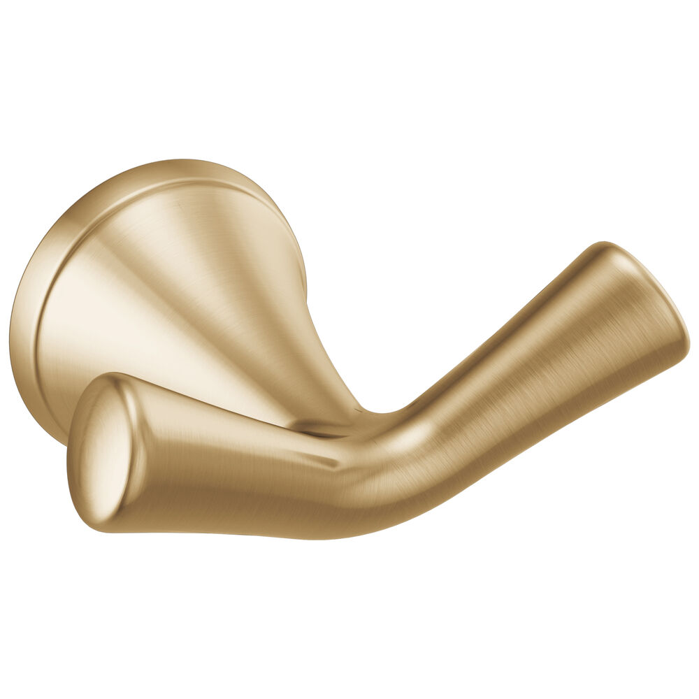 DELTA® 73335-CZ Kayra™ Robe Hook, 2.38 in L 3.25 in W 2 in H, (2) Hooks, Champagne Bronze