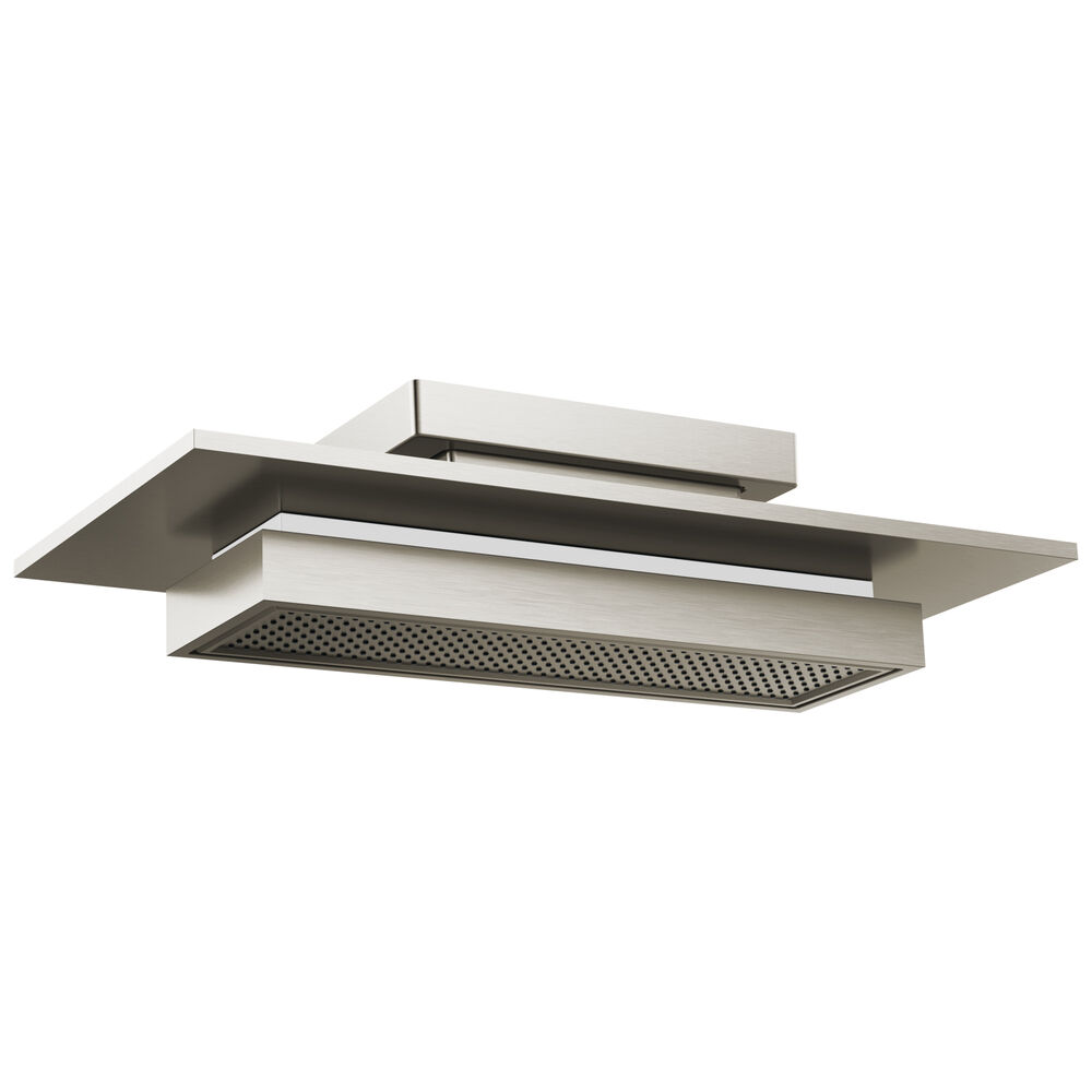 Brizo® 81422-NK-2.5 Frank Lloyd Wright® Raincan Showerhead With Integrated Lighting, 2.5 gpm Max Flow, 1 Sprays, Ceiling Mount, Luxe Nickel