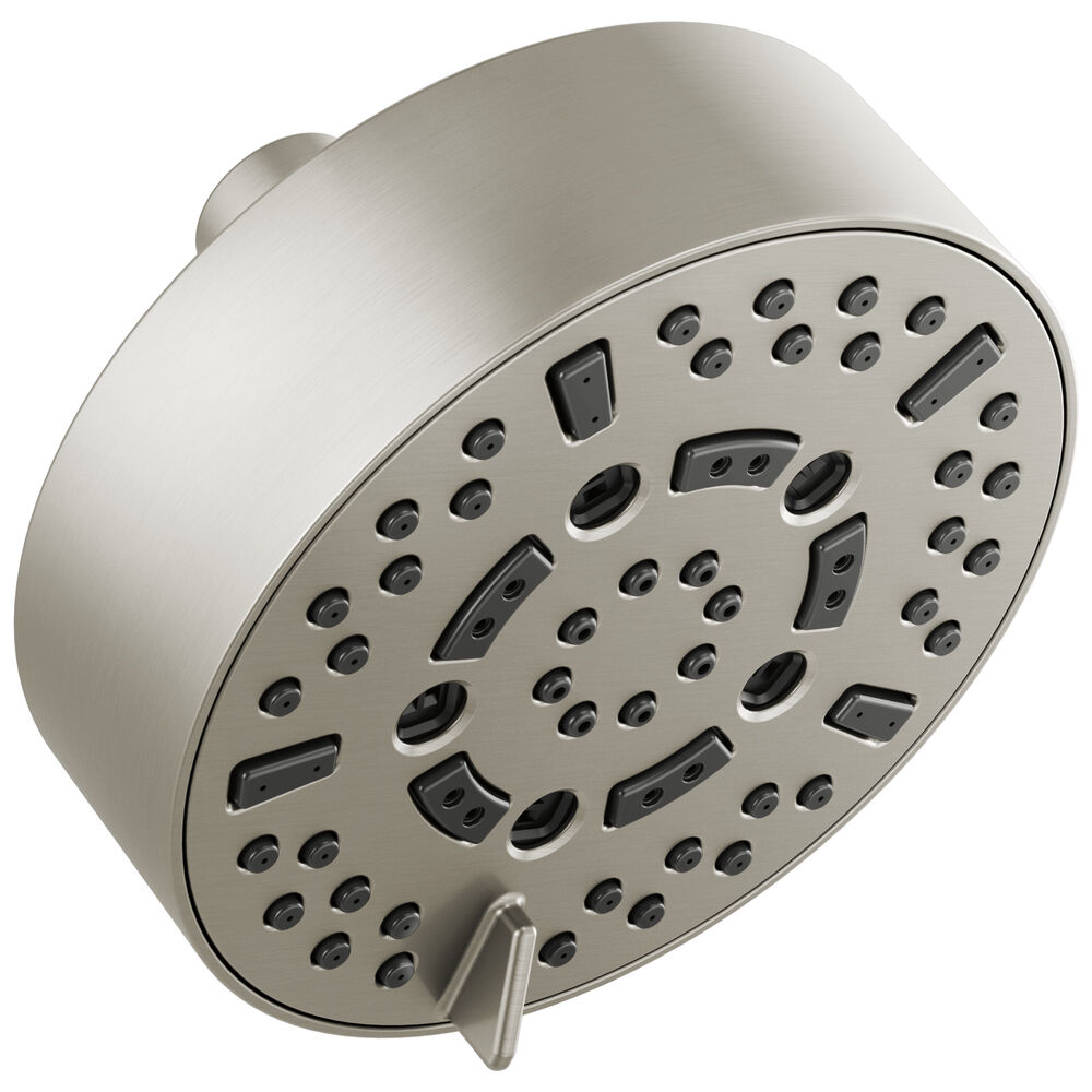 Brizo® 87292-NK-2.5 ESSENTIAL™ Round Multi-Function Wall Mount Shower Head w/ H2Okinetic® & Touch-Clean®, 2.5 gpm, 7 Sprays, Luxe Nickel
