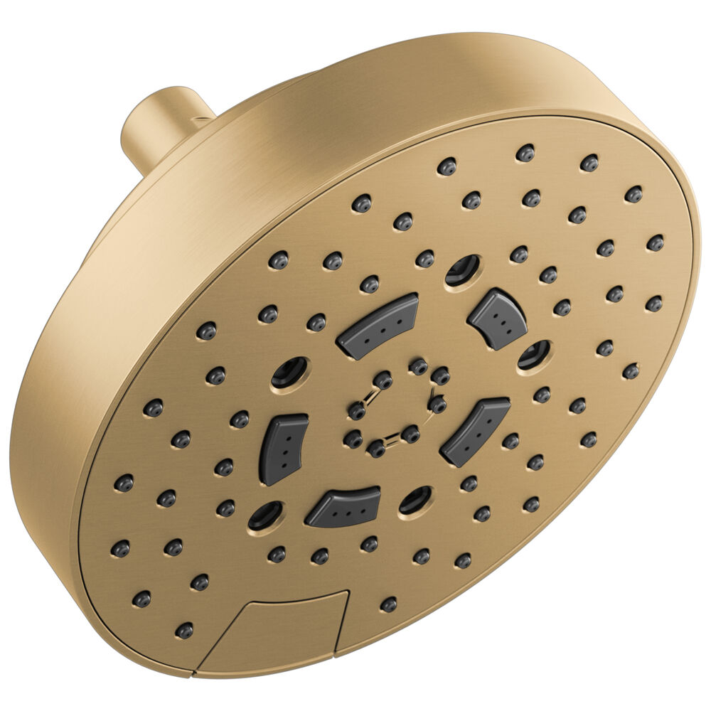 Brizo® 87492-GL-1.5 7” Linear Round H2Okinetic® Multi-Function Wall Mount Shower Head, Luxe Gold