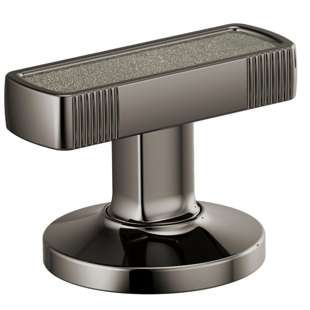 Brizo® HI5306-BNXCT Kintsu™ Handle Kit w/ Concrete Inlay, For Use w/ Widespread Lavatory, Brilliance® Black Onyx