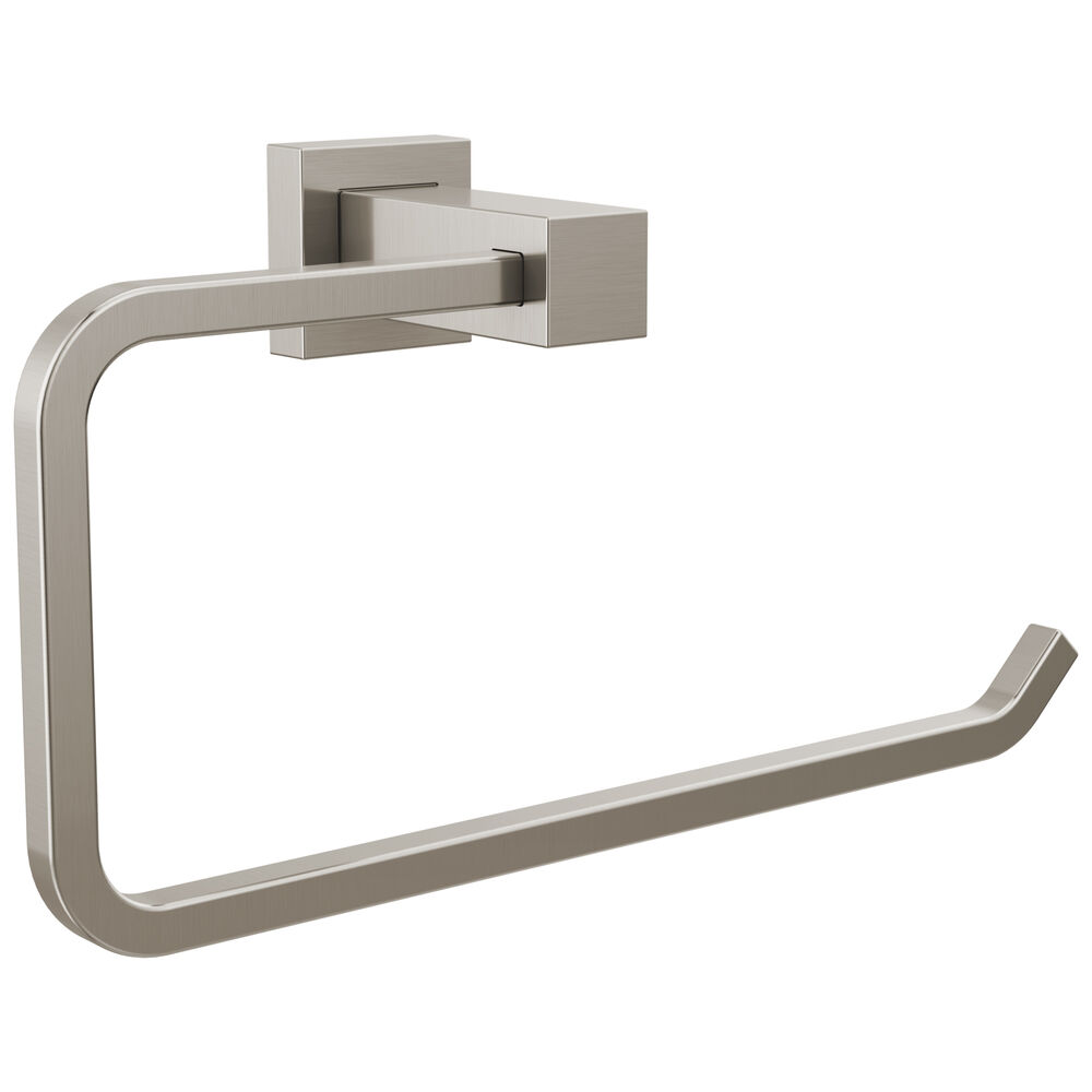 DELTA® IAO20846-SS Velum™ Transitional Towel Ring, 4.41" OAH 8.41" OAW 4.56" OAD, Brass, Stainless