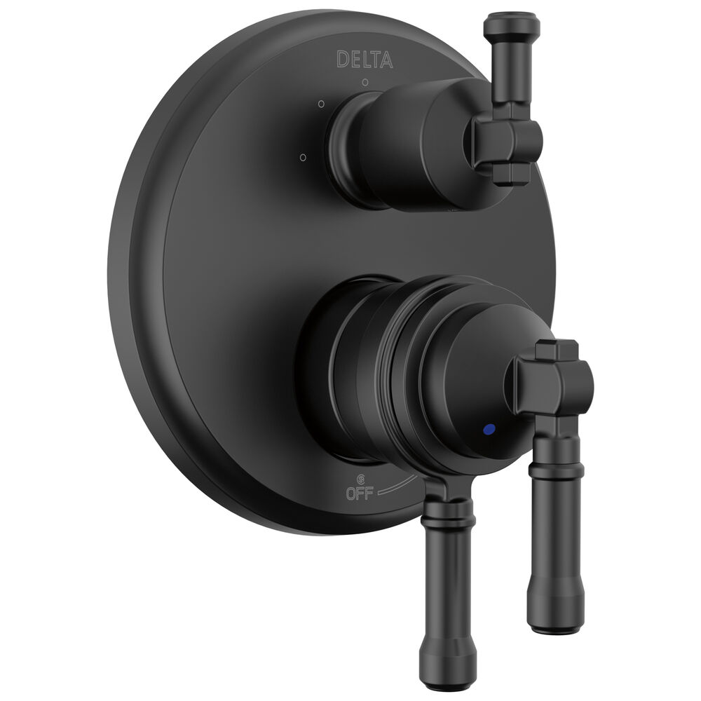 DELTA® T27884-BL 17 Series 3-Setting Diverter Trim, 5.8 gpm Valve, Matte Black