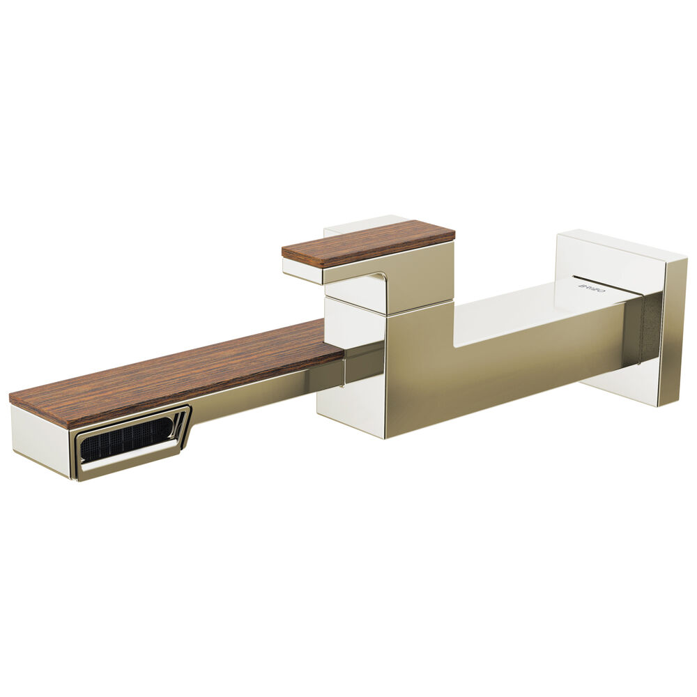 Brizo® T65722LF-PNTK Frank Lloyd Wright® Single-Handle Lavatory Faucet, 1.2 gpm, Polished Nickel / Wood