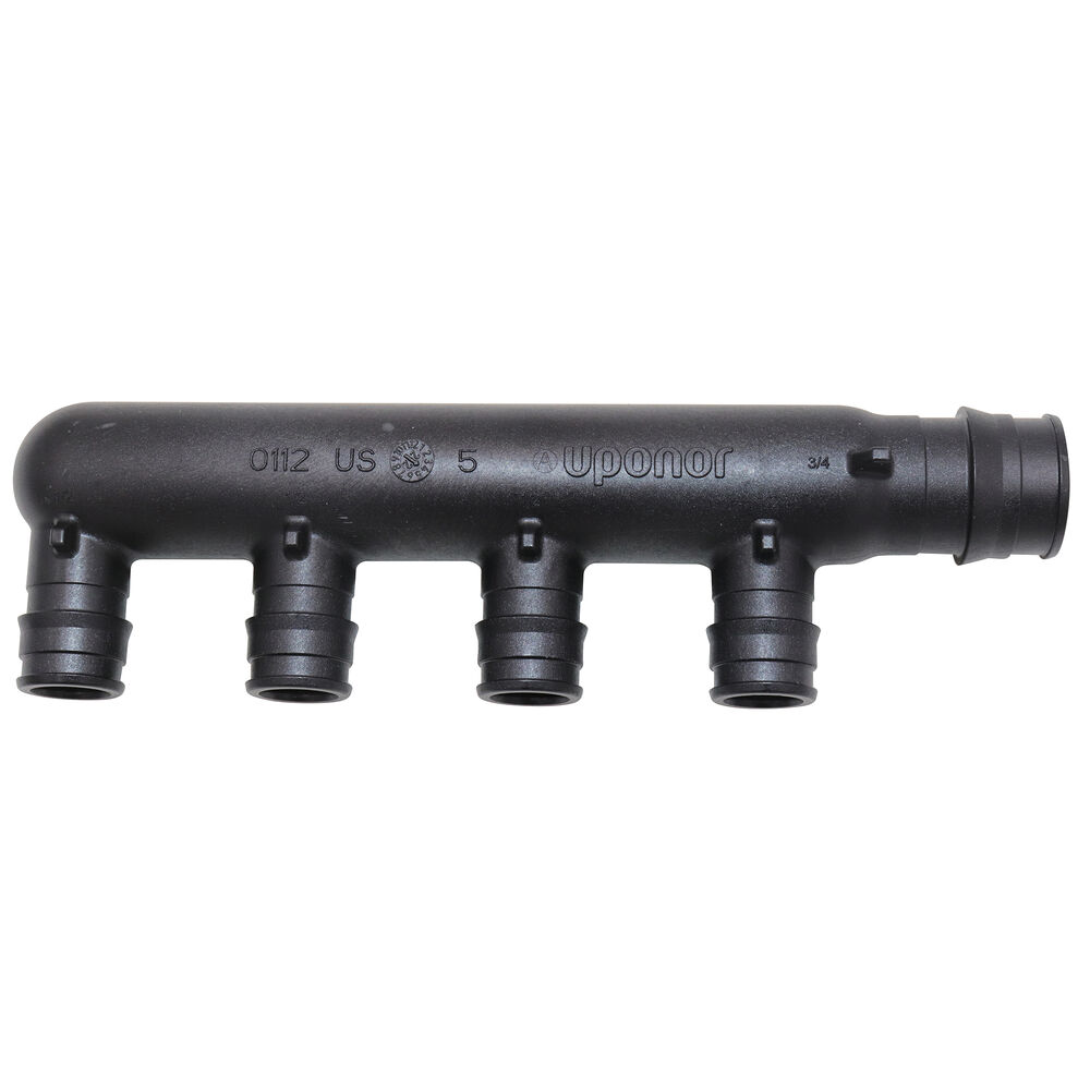 Uponor Q2247550 4-Ports Branch Tee, 3/4 in, F1960 Cold Expansion PEX, Polysulfone