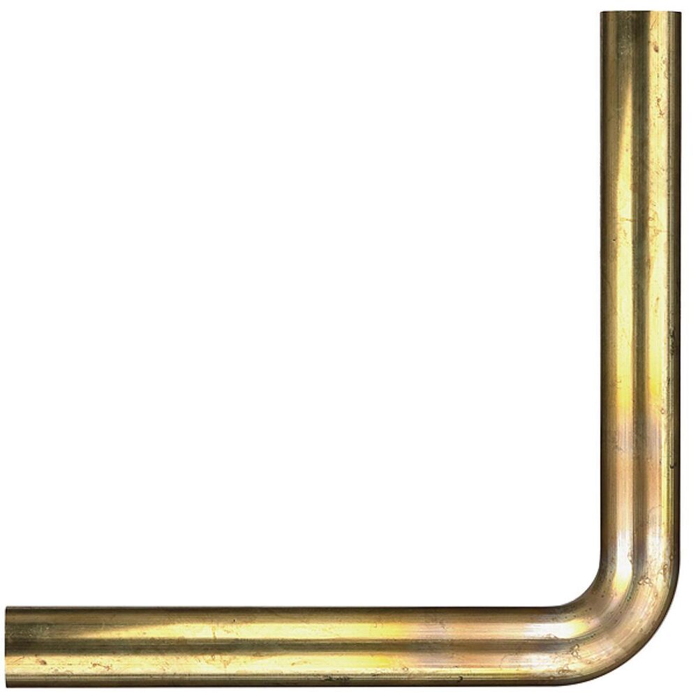 240-636316R116 Plain End Waste Bend, 1-1/2x16" Nominal, 17 ga, Brass, Rough, Domestic