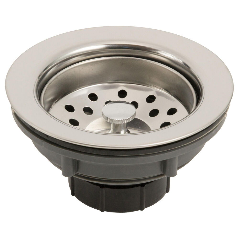 Sweetheart™ 245-13640C04 Kitchen Sink Strainer, Plastic, Chrome Plated