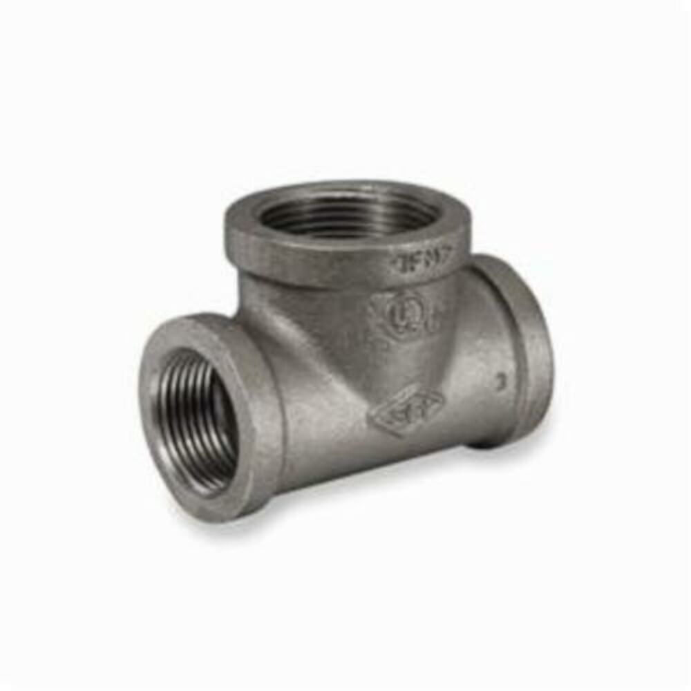 Bullhead Pipe Tee, 3/4x3/4x1-1/4 in, NPT, 150 lb, Malleable Iron, Black