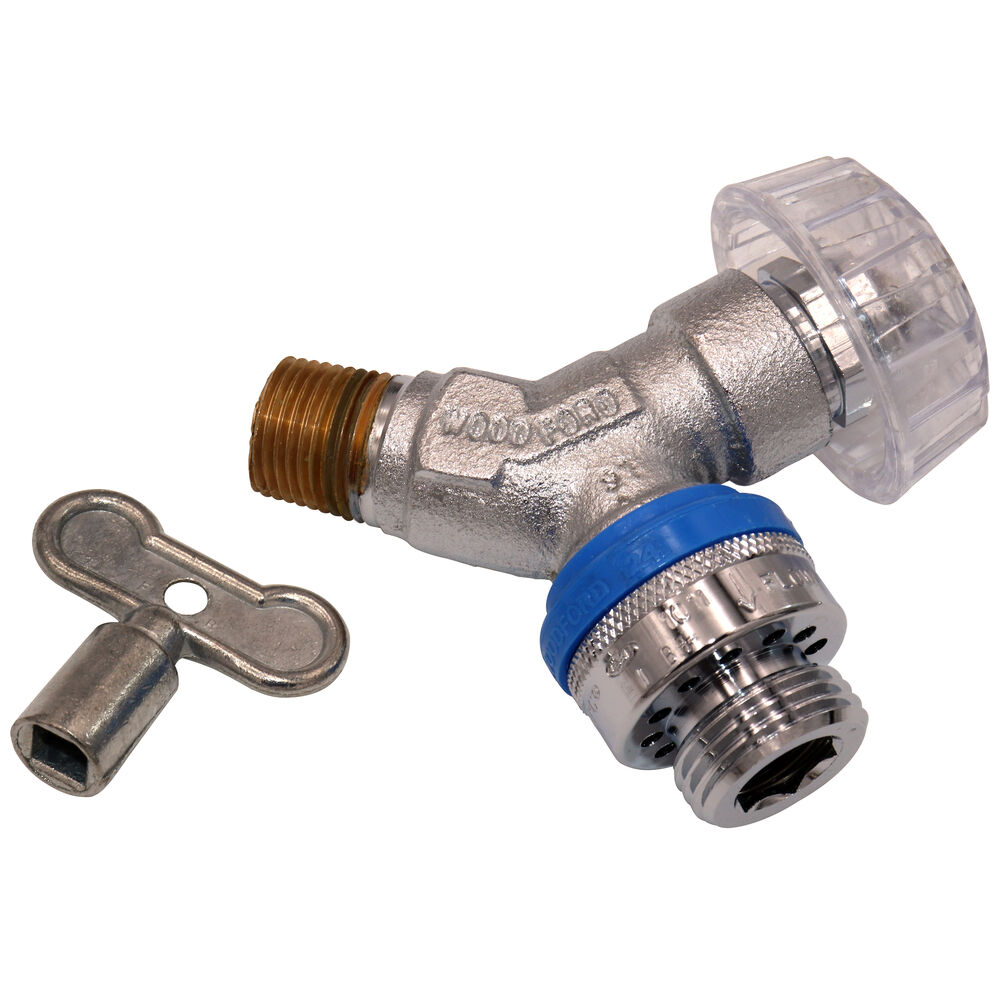 Woodford® 24CP Model 24 Anti-Siphon Wall Faucet, 1/2 in, Combination Copper TubexMNPT, 125 psi