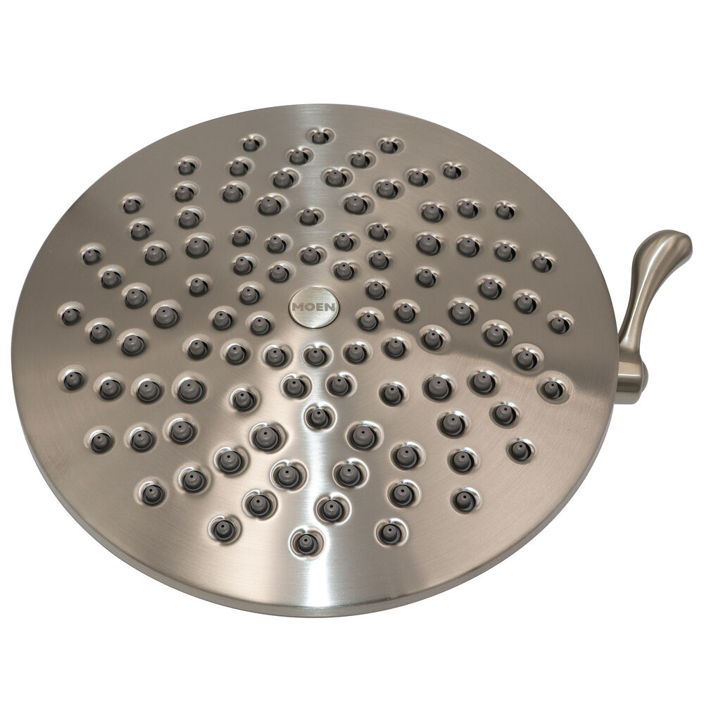 Moen® S6320BN Raincan Shower Head, Velocity®, 2.5 gpm, 2 Sprays, Wall Mount, 8x3-1/8" Head, Import