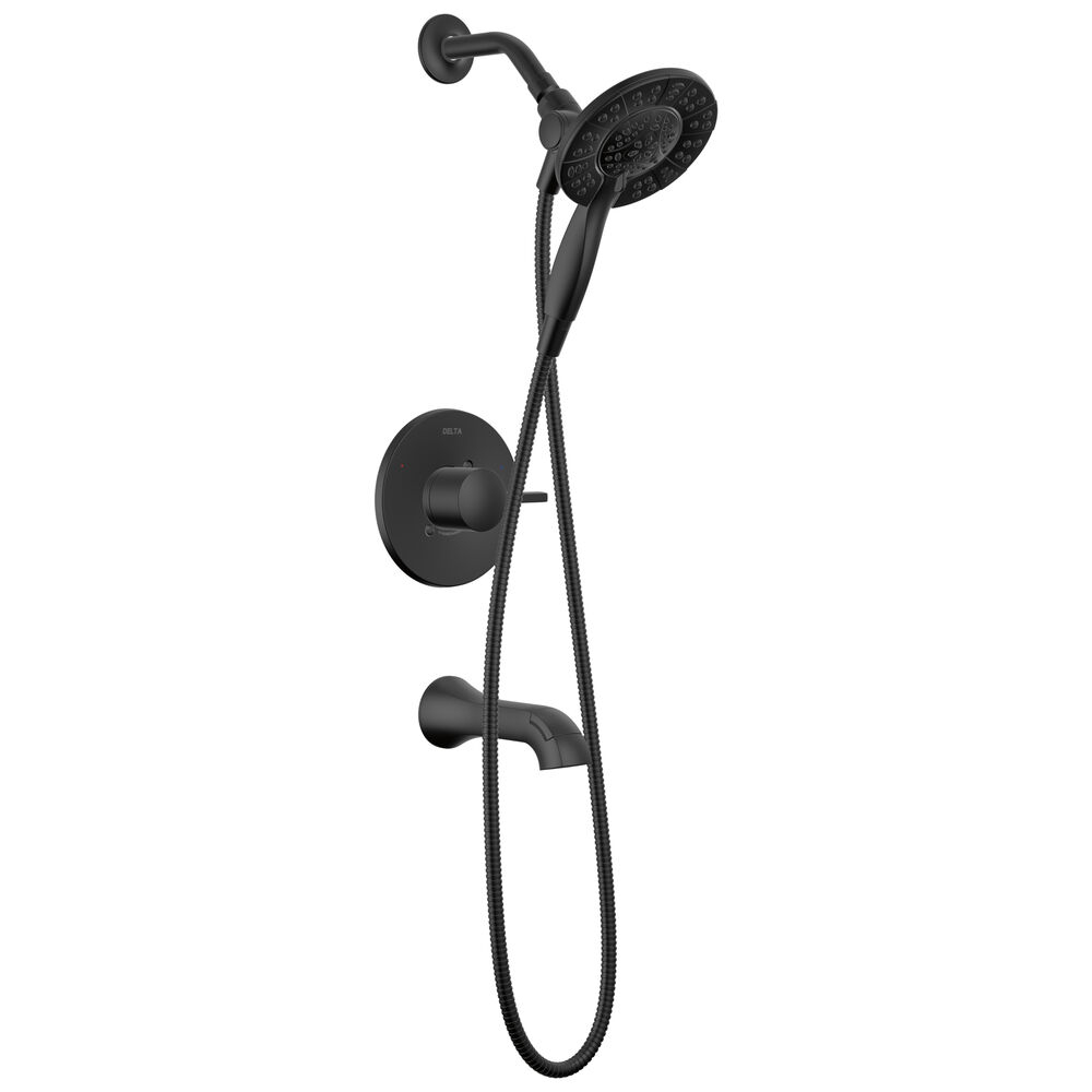 T144855-BL-I Delta Albion™ Monitor® 14 Series Tub and Shower Trim Only with In2ition® Hand Shower, Matte Black
