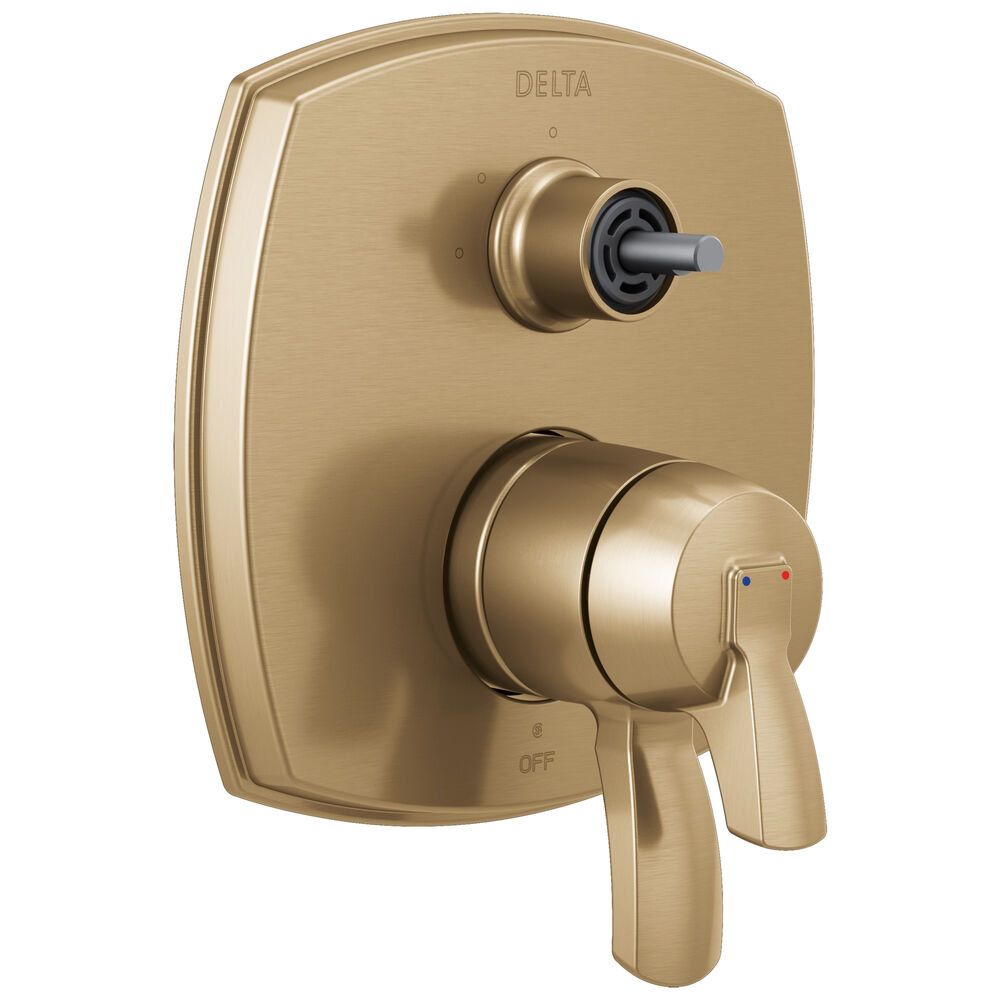 T27876-CZ-PR-LHP Delta Stryke® 17 Series Integrated Diverter Trim with Three Function Diverter Less Diverter Handle, Lumicoat® Champagne Bronze