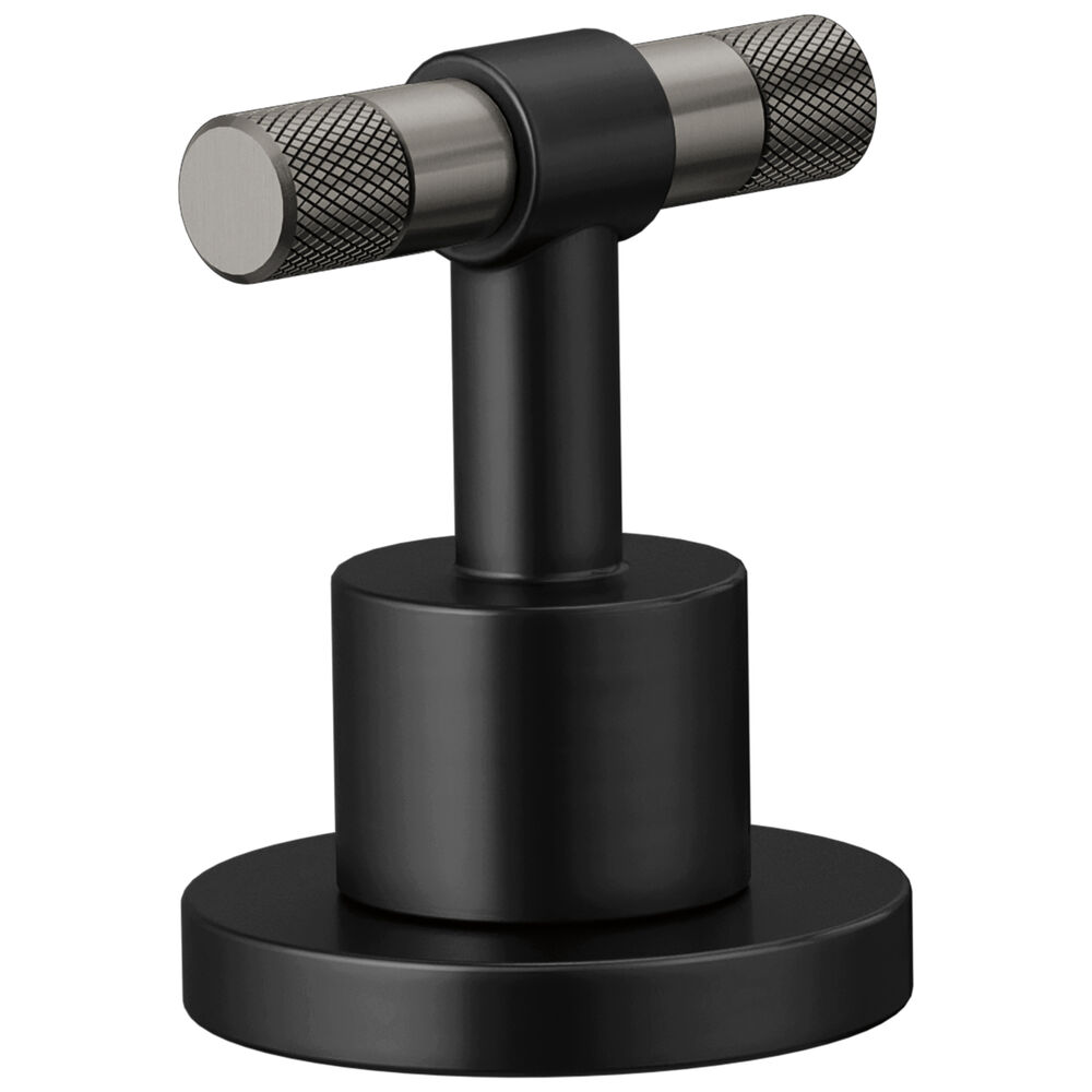HL5333-BLSL-NM Brizo Litze® Widespread Handle Kit, T-Lever, Matte Black / Luxe Steel