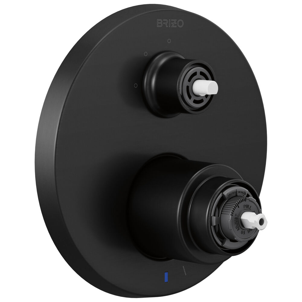 T75P535-BLLHP Brizo Litze® Pressure Balance Valve with Integrated 3-Function Diverter Trim, Less Handles, Matte Black