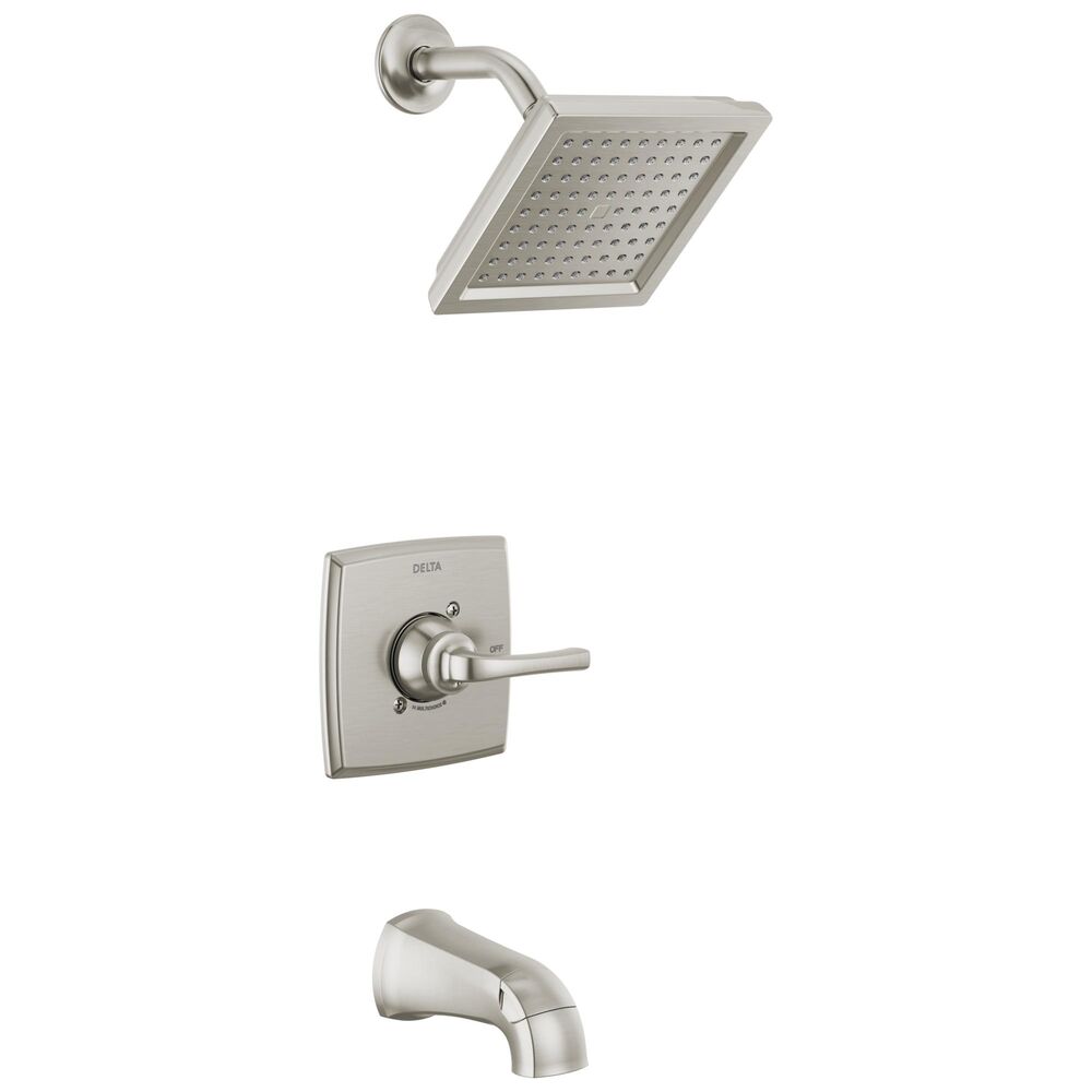 DELTA® 144864-SP Monitor® 14 Geist® Single Handle Tub and Shower Faucet Trim, 1.75 gpm Shower, Spotshield Brushed Nickel