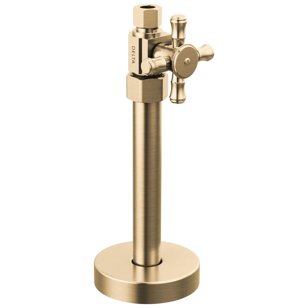 DELTA® DT021202-CZ Straight Supply Stop Valve, 1/2" Nominal, Brass Body, Champagne Bronze
