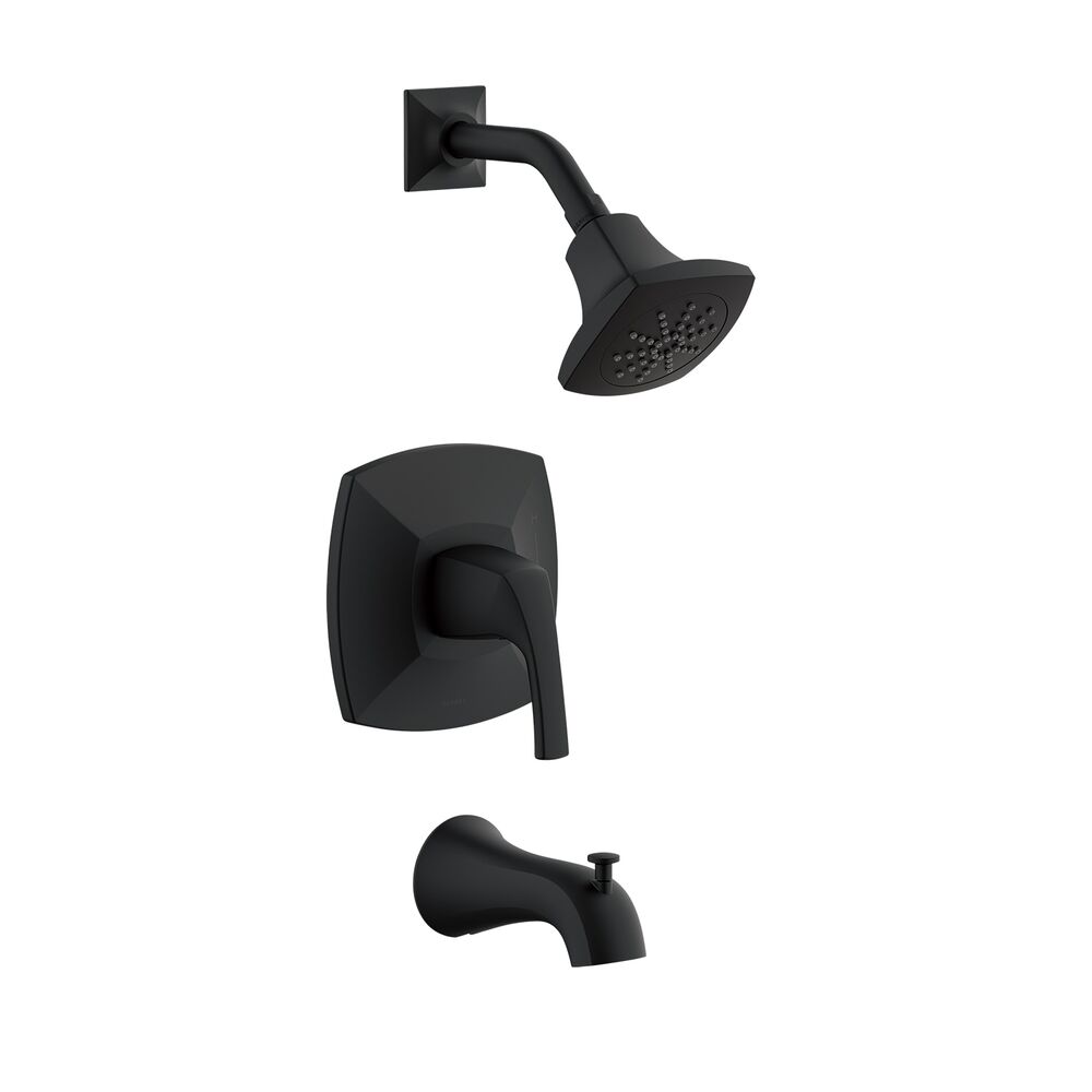 D501018BSTC Vaughn® 1-Handle Tub and Shower Trim Kit, 1.75 gpm Shower, Satin Black