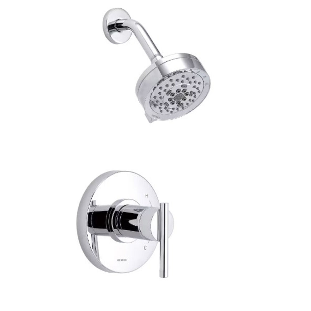 Gerber D511558TC Parma 1H Shower Only Trim Kit & Treysta Cartridge w/ 5 Function Showerhead 1.75gpm, Chrome