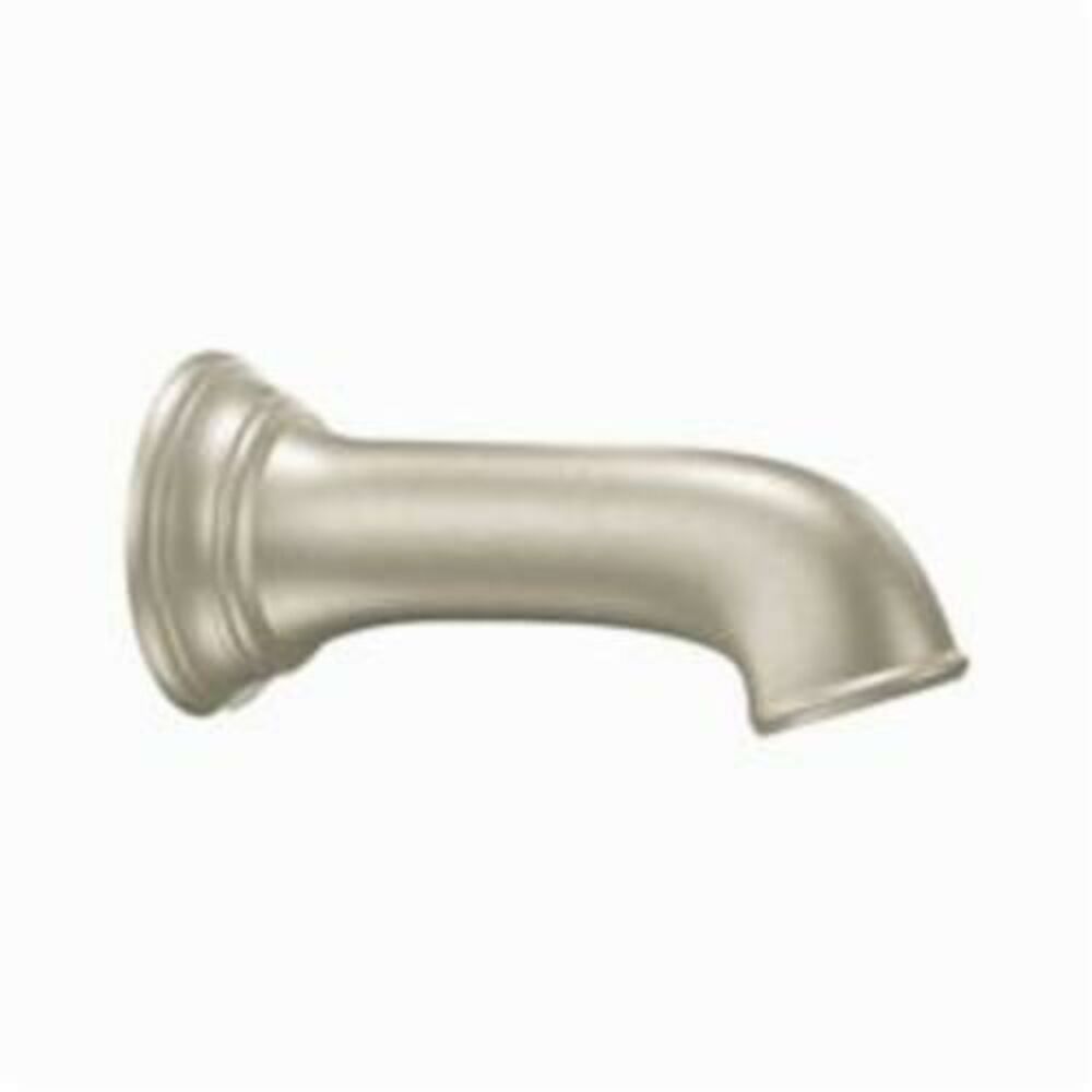 Moen® 3858BN Brantford™ Non-Diverter Tub Spout, 7-1/4 in L, 1/2 in Slip-Fit Connection, Metal, Brushed Nickel, Domestic