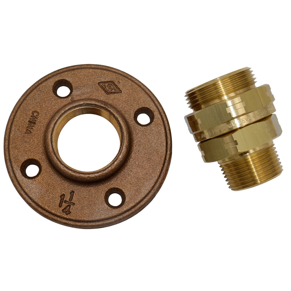 Gastite® FlashShield® XR3TRM-16-CB-6 Termination Fitting, Bronze Flange, 1", NPT