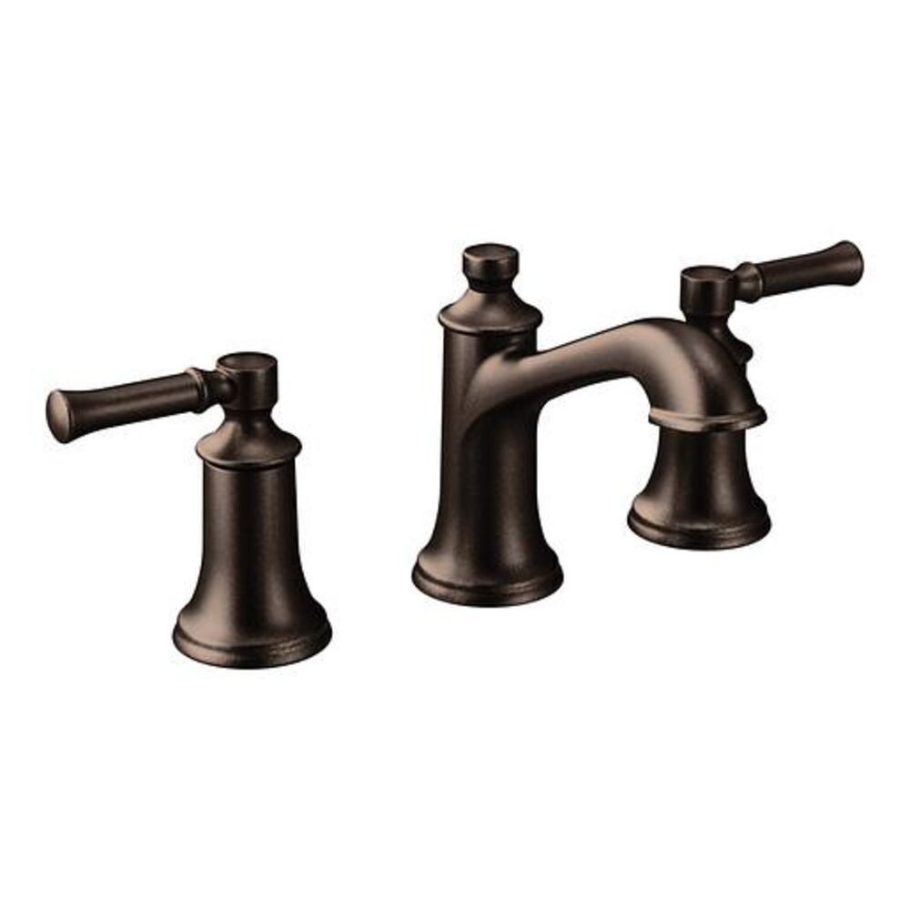 Moen® TV6805ORB Dartmoor High Arc Bathroom Faucet, 1.2 gpm Flow Rate, 4-1/16" H Spout, 8 to 16" Center, 2 Handles, Lift Rod Drain, Oil Rubbed Bronze
