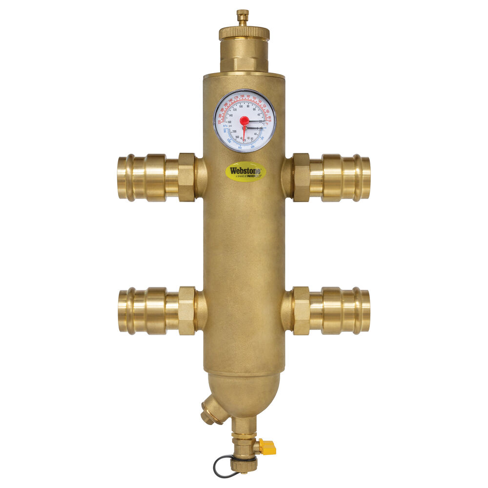 H-78404 H-7X40 Separator, 1 in, Press Connection, 150 psi Working, 200 deg F, Brass