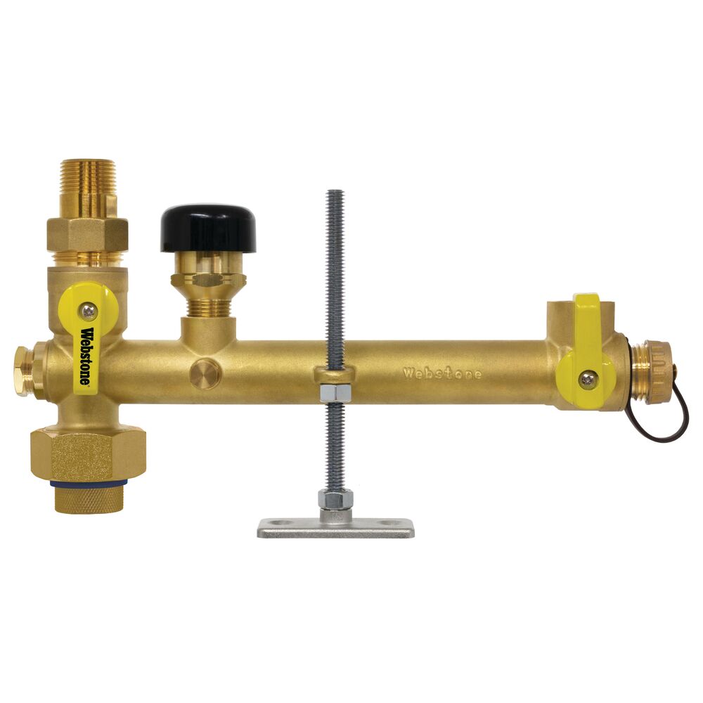 H-22653W-VR H-X265-VR Valve, 3/4 in, FIP Union x MIP x FIP x Hose, Lead Free DZR Brass Body, Full Port, EPDM Softgoods
