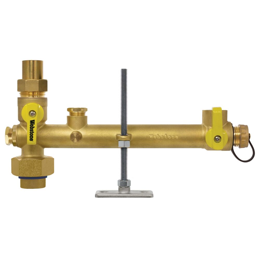 H-52653W H-X265 Valve, 3/4 in, FIP Union x SWT x FIP x Hose, Lead Free DZR Brass Body, Full Port, EPDM Softgoods