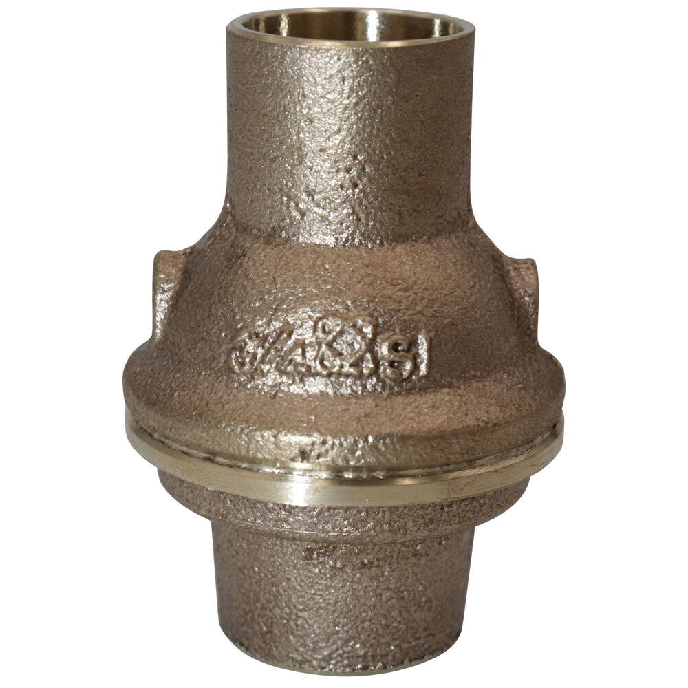 NIBCO® Ring Check® NJ7Q0X8 S-480-Y-LF Lift In-Line Check Valve, 3/4", Solder, 125 lb, Low Lead Compliance: Yes, Bronze Body, Domestic