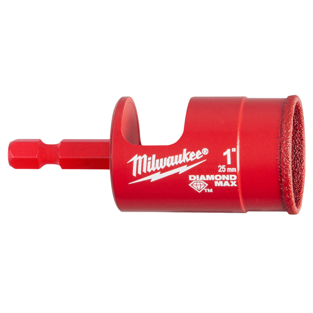 Milwaukee® Tool 49-56-0517 Diamond MAX™ Hole Saw Bits, 1" Dia, 1/2" Cutting Depth, Diamond Cutting Edge
