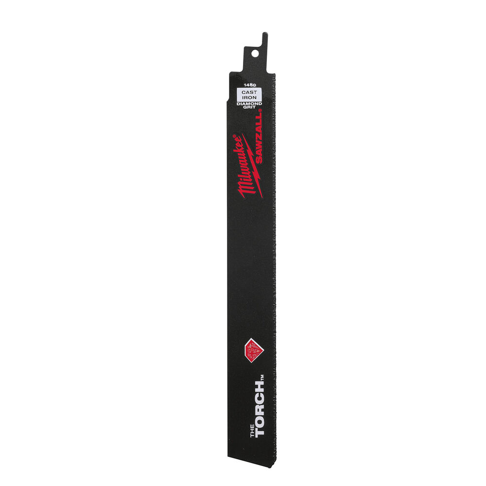 Milwaukee® Tool 48-00-1450 SAWZALL® The TORCH™ Straight Back Reciprocating Saw Blade, 9" Lx1" W, D6A Steel Body, Universal Tang