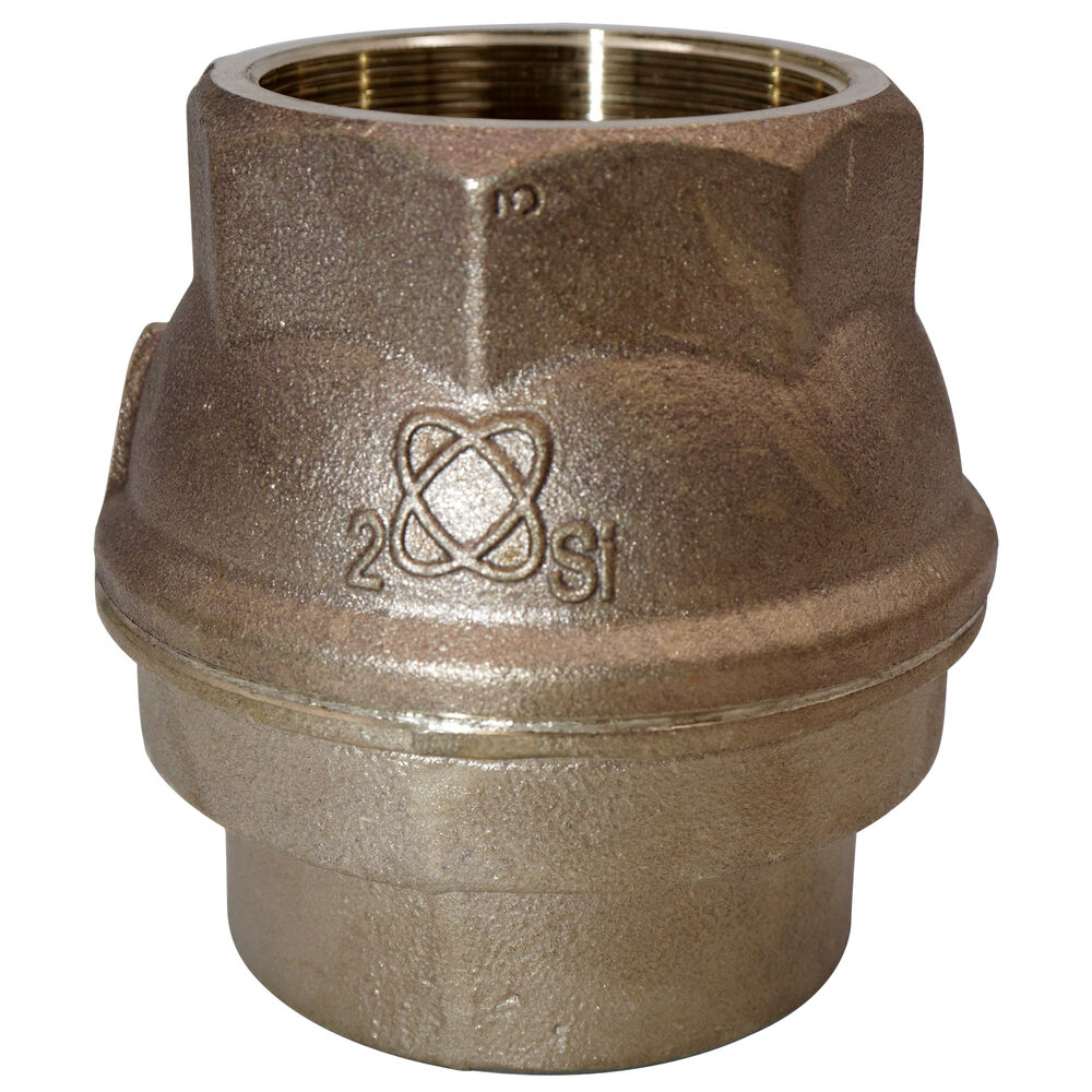 NIBCO® Ring Check® NL931XD T-480-Y-LF Lift In-Line Check Valve, 2", NPT, 125 lb, Low Lead Compliance: Yes, Bronze Body, Domestic