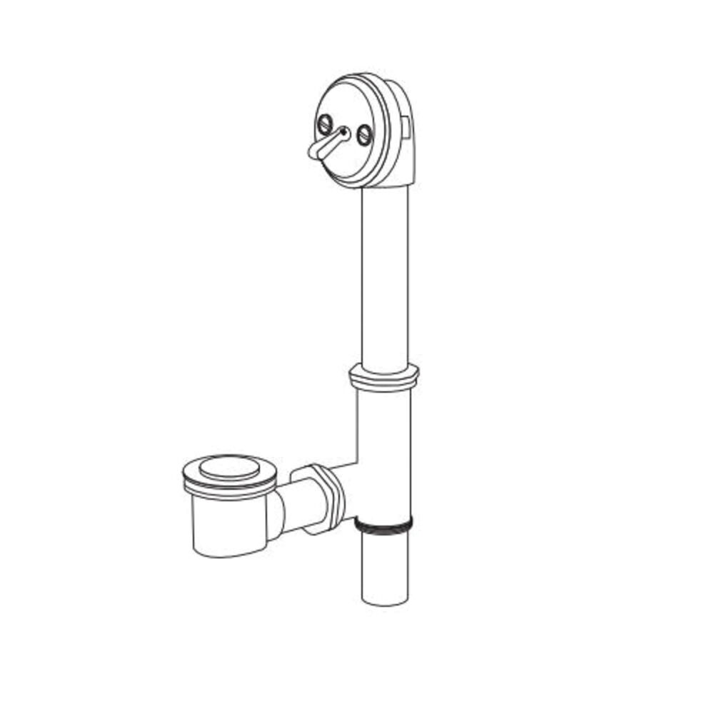 Gerber® G0041805 Classics™ Pop-Up 20 Gauge All Drain" Shoe for Standard Tub with Brass Nuts, Chrome