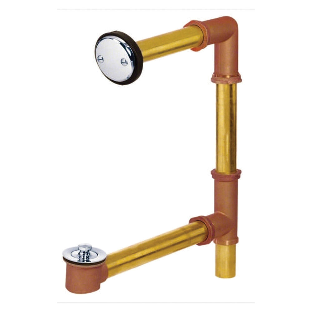 Gerber® G004186388 Classics™ Lift & Turn Thru-Wall Drain for Standard Tub with "Clean Out Here" Faceplate, Chrome